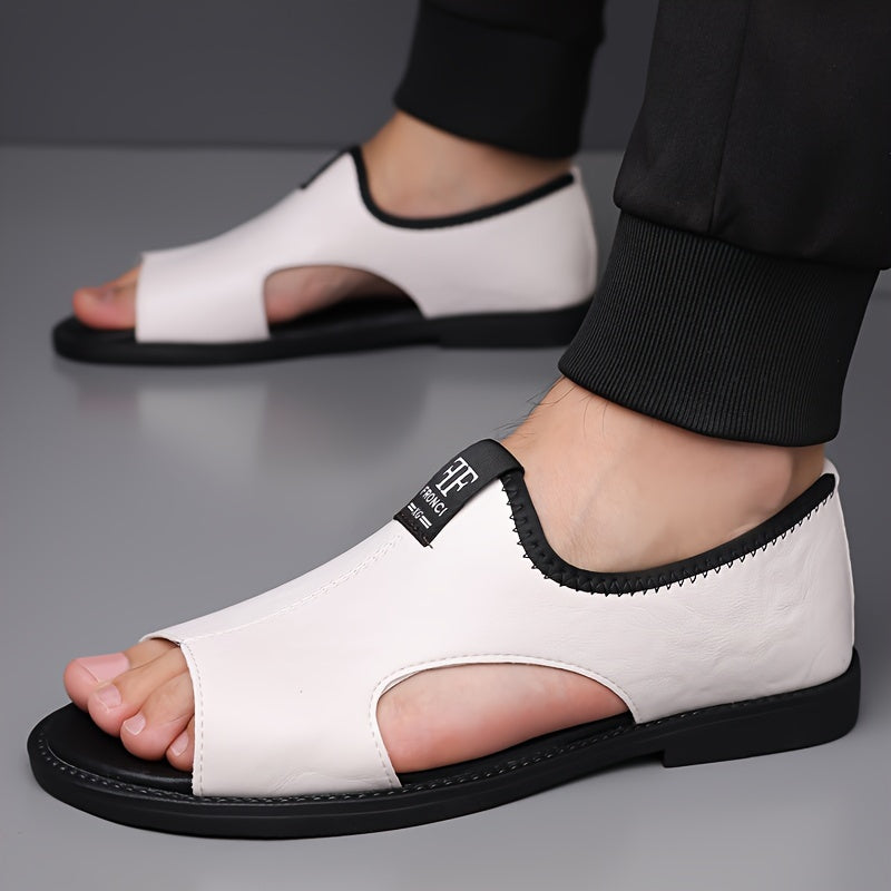 Sandalias de dedo abiertas para hombre, ligeras, transpirables, de verano, casuales, con suela de goma antideslizante