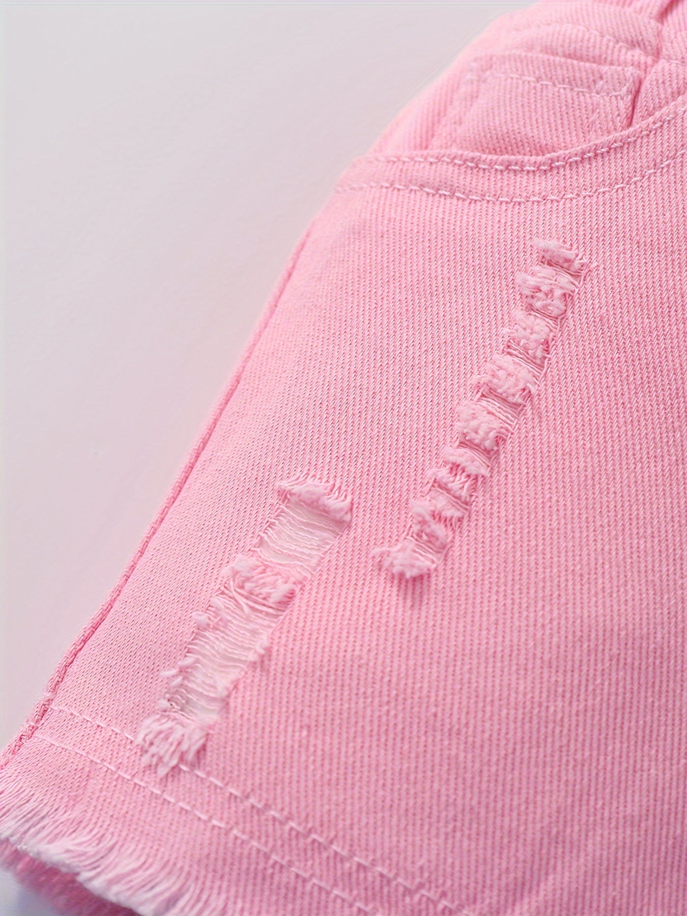 Джинсовый двухкомпонентный комплект для девочек: шорты и топ, повседневный летний стиль, с прорезями, яркий цветной узор с коровами