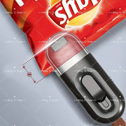 Портативная вакуумная упаковочная машина - 2 в 1 мини-упаковщик и резак для свежих закусок, печенья и хранения продуктов - Работает от батареек (AA) - Черный кухонный гаджет