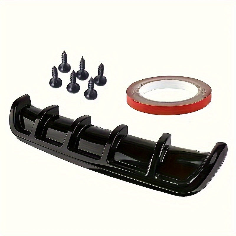 Rear Bumper Diffuser for Cars Durable ABS Plastic External Airflow Accessory