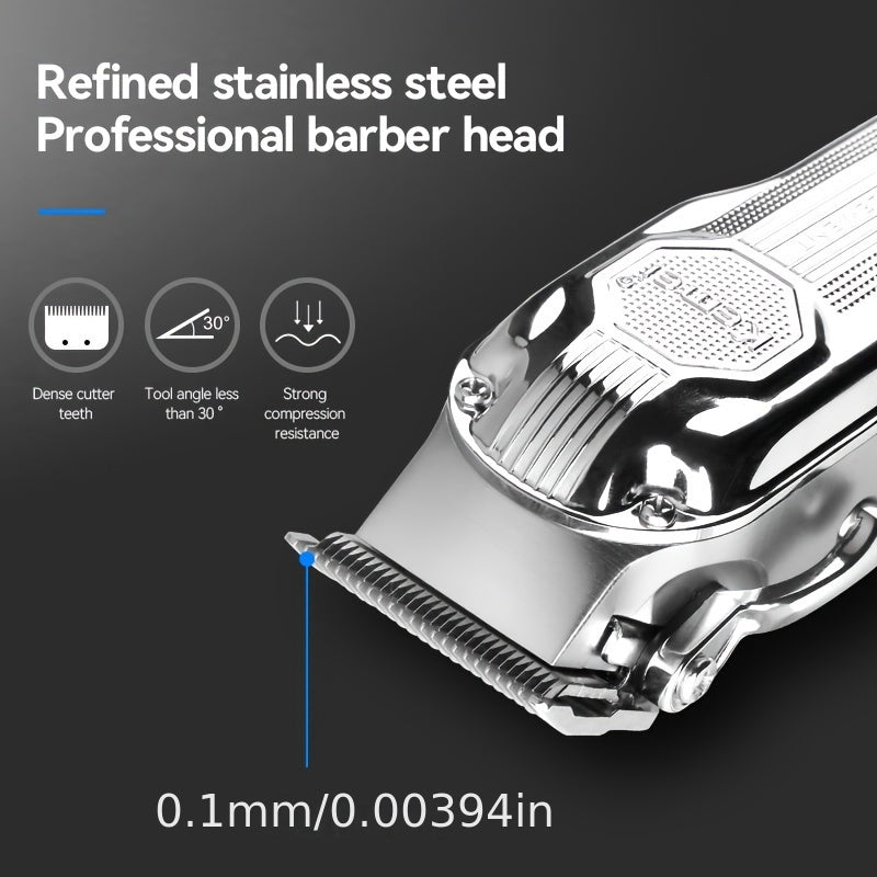 Electric Hair Clipper with LCD Display All-Metal Design