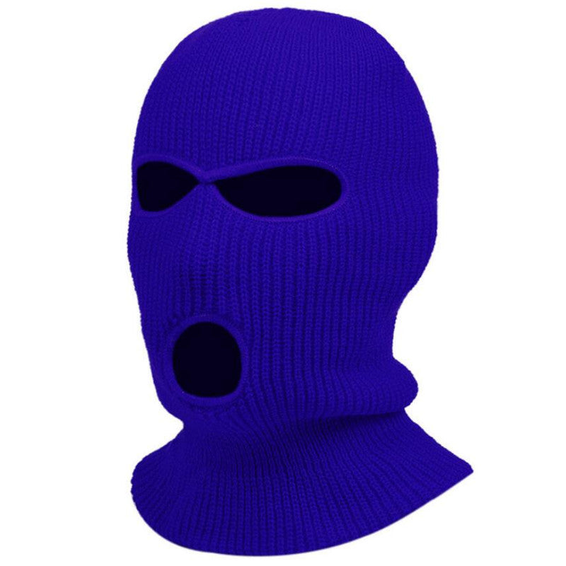 3-Hole Knitting Ski Mask Winter Face Cover for Cold Weather Riding