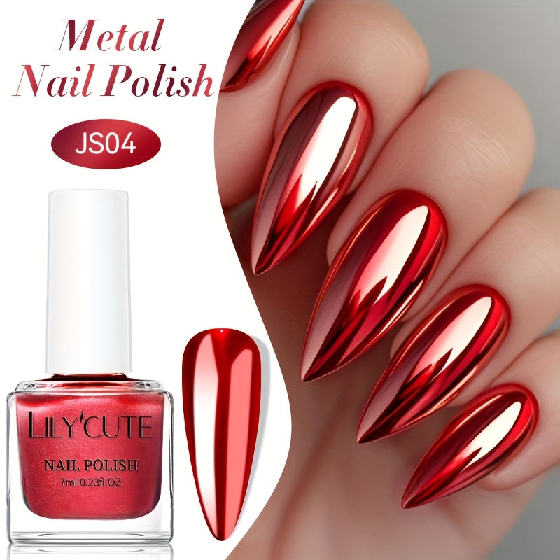 Women Metallic Nail Polish 7ml Bright Mirror Effect No Lamp Needed