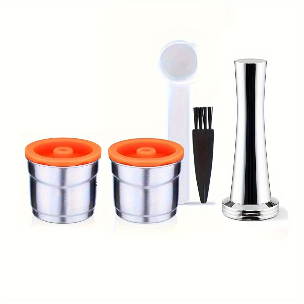 Qayta ishlatiladigan zanglamaydigan po'latdan yasalgan qahva filtri kapsula mashinalari uchun Tamper aksessuari