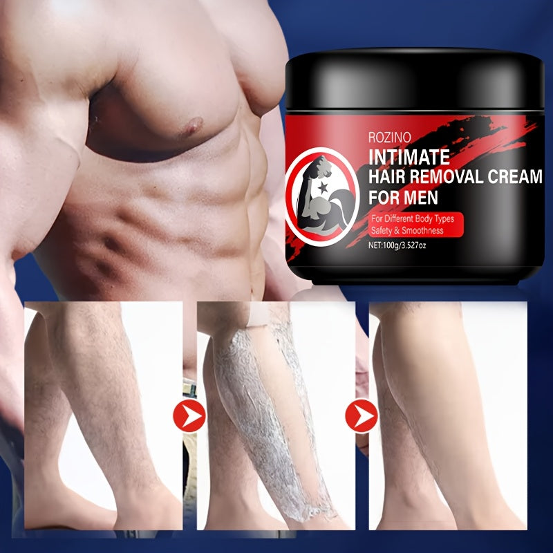 Crema depilatoria para hombres 100G Pack Sin dolor Calmante de acción rápida