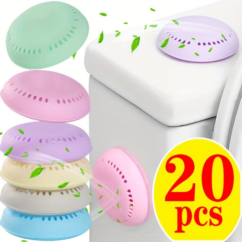 20pcs Cartoon Patterned Self-Adhesive Air Freshener Tablets Reusable Aromatherapy Deodorant for Home Car Bathroom Bedroom Wardrobe Toilet