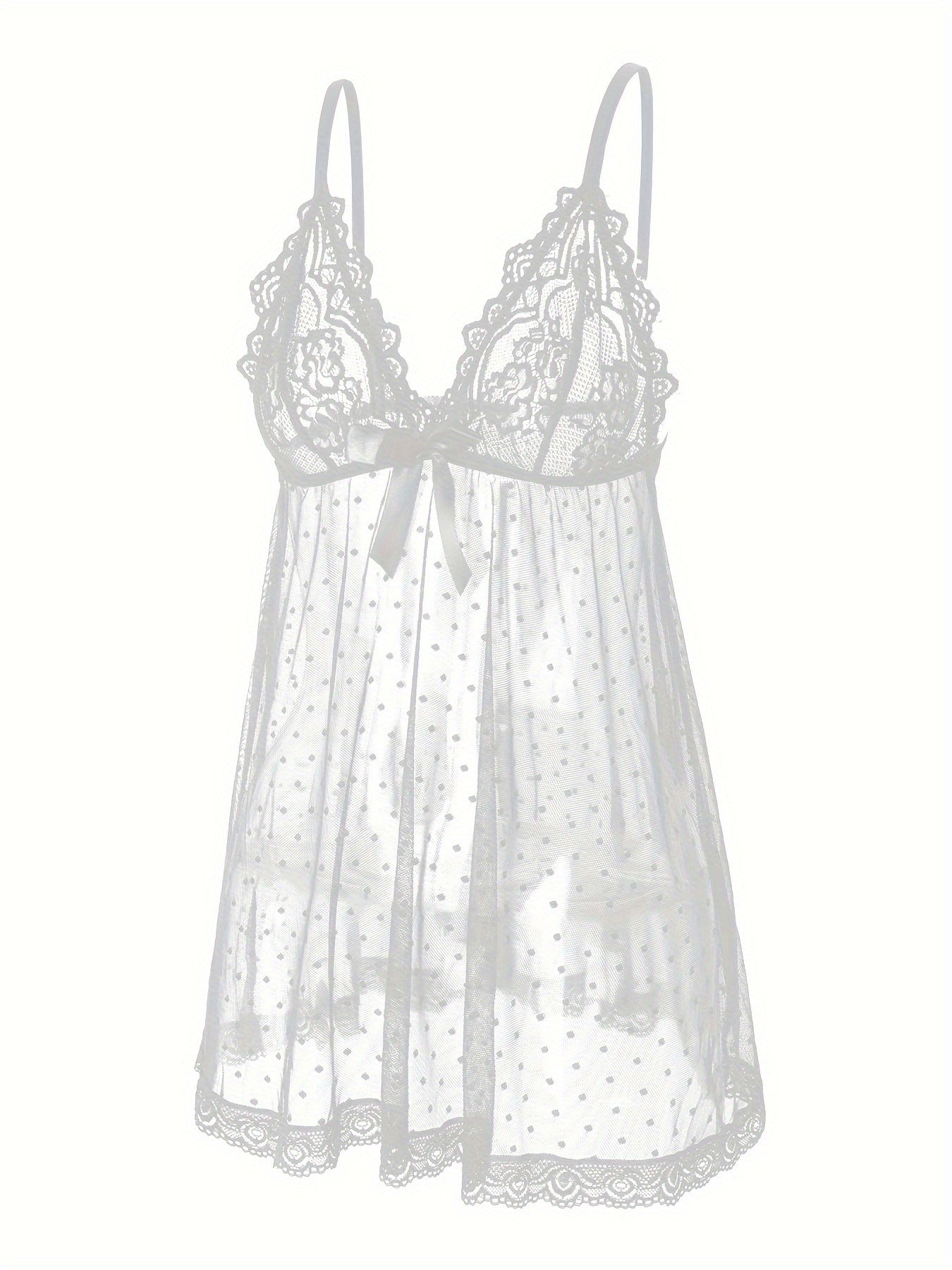 Бюстгальтер-комбинация для полных женщин из кружева и сетки с бантом