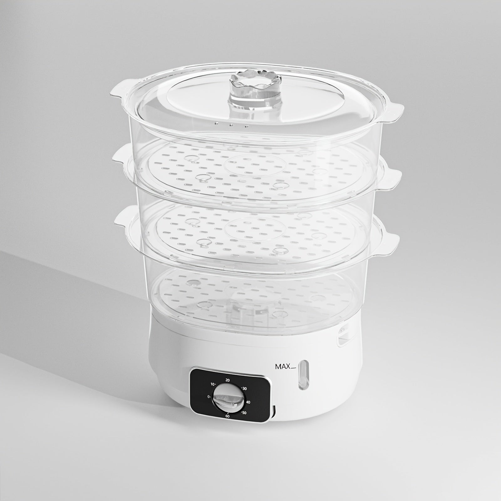 Vaporera eléctrica de 3 niveles 800W libre de BPA, apta para lavavajillas, temporizador de 60 minutos