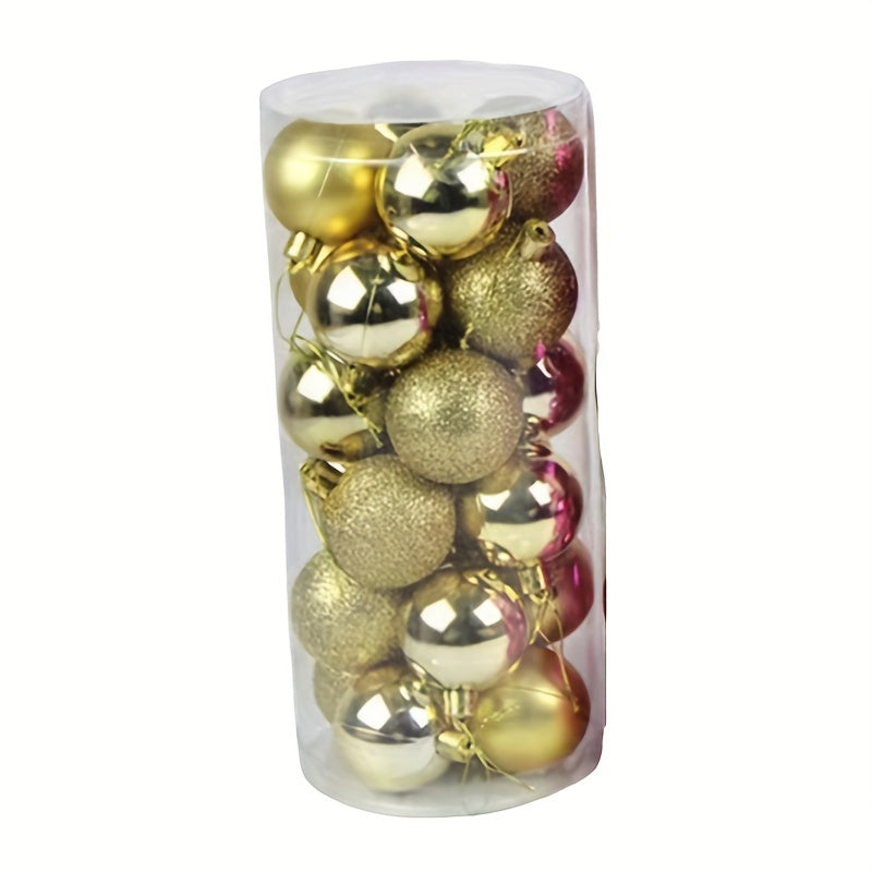 Paquete de 24 bolas de Navidad irrompibles de 1.18 pulgadas para decoraciones de árbol