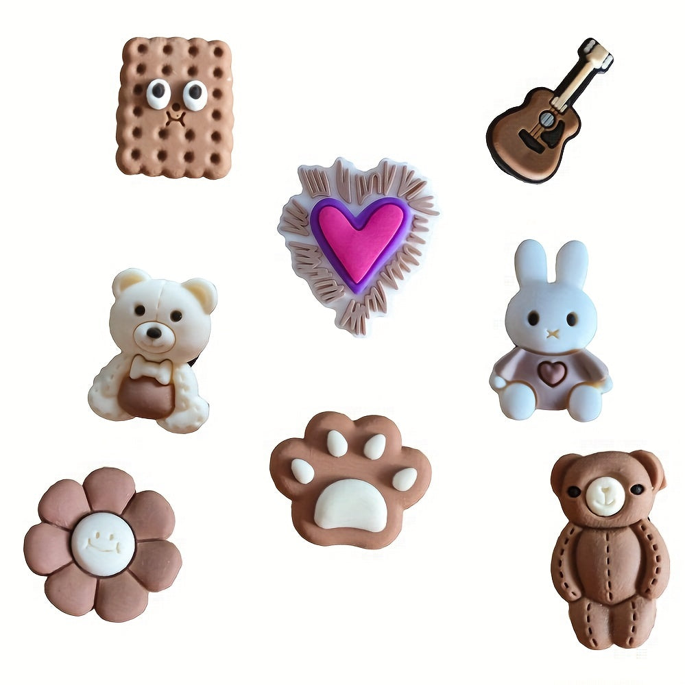 Unisex PVC Shoe Charms for Sandals and Bracelets, Bears, Party Favors