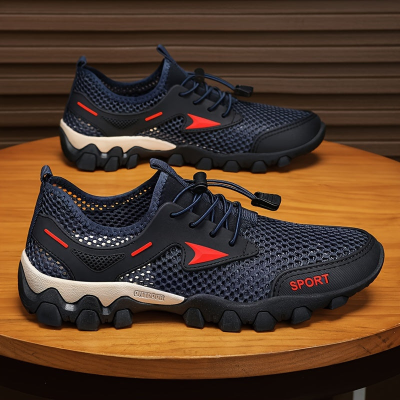 Men's Summer Breathable Non-Slip Durable Fabric Hiking Shoes for Outdoor Activities