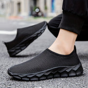 Zapatos casuales para hombre sin cordones, antideslizantes, con absorción de impactos, malla transpirable, para todas las estaciones