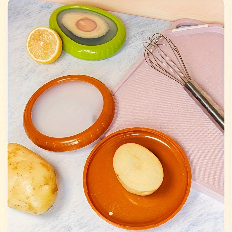 Mevalaringiz va sabzavotlaringizni Avocado Cooler to'plami yordamida yangi saqlang - bu 4 ta silikon oziq-ovqat sovutgichi avokado, pomidor, limon va kartoshka uchun muzlatgichda mukammaldir.