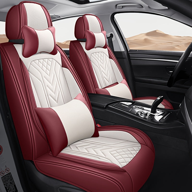 Universal Napa Leather Seat Covers for Five Seats All-Season Automotive