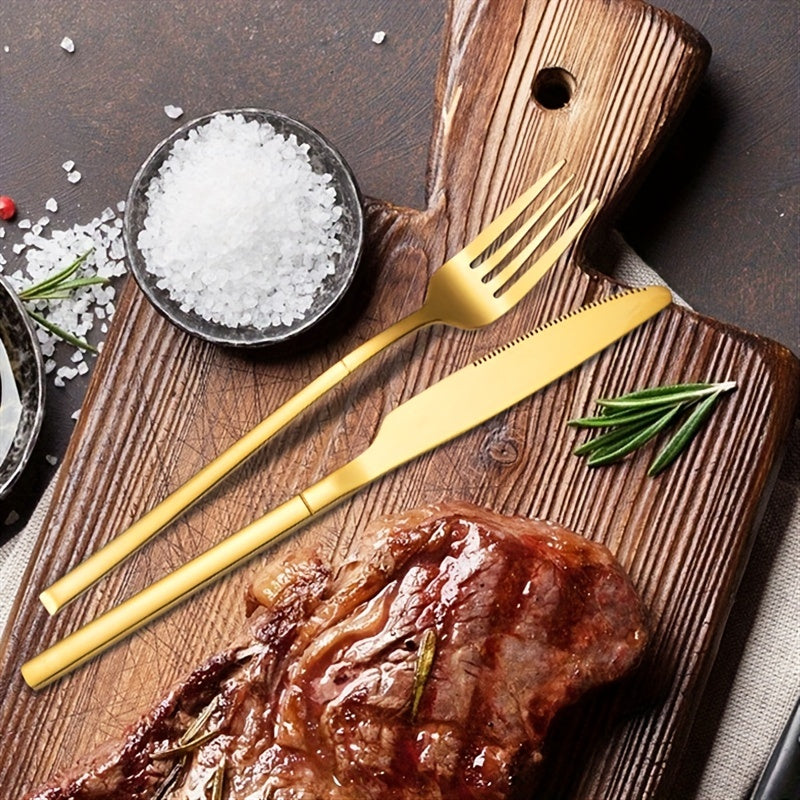 24-tilo rostlangan po'latdan yasalgan oshxona uchun pichoqli to'plam, idishga mos, uy oshxonasiga mos