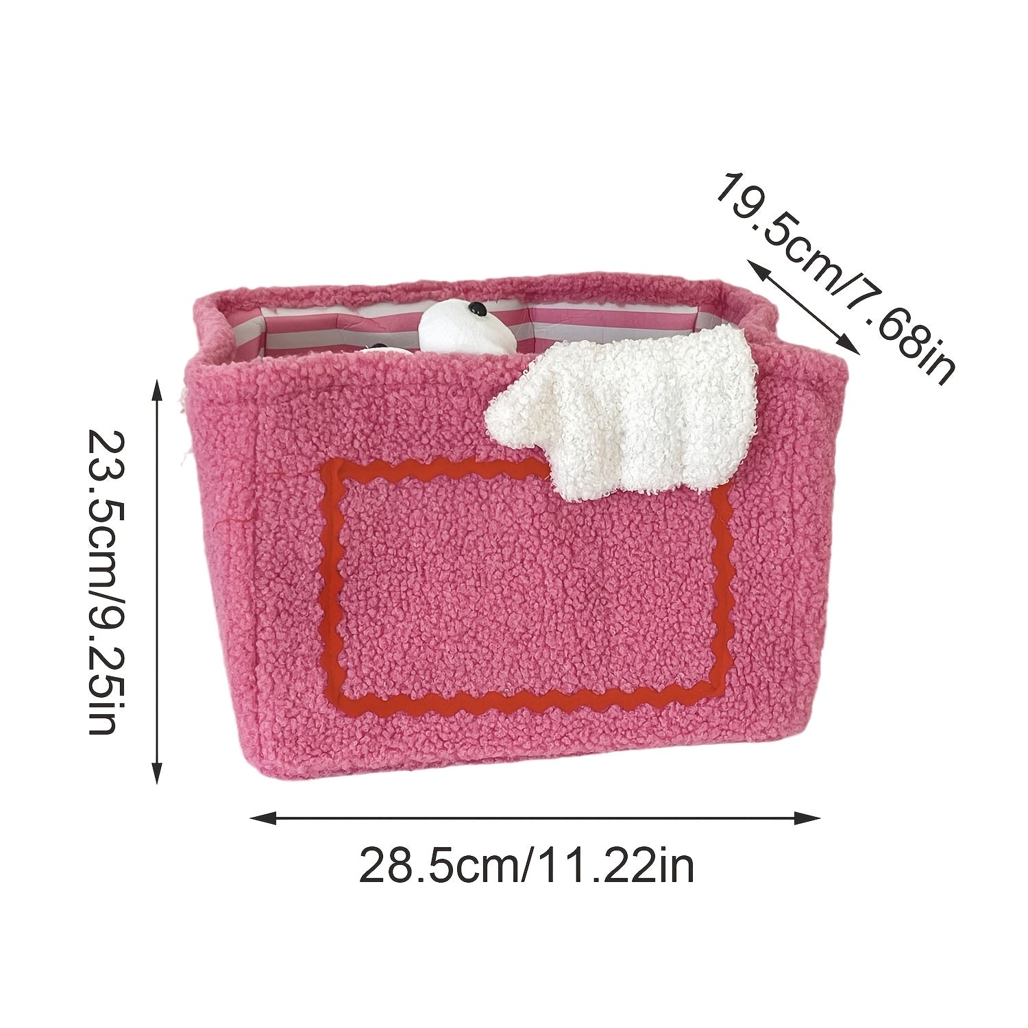 cesta de almacenamiento suave y duradera con asas para juguetes, ropa, snacks y más