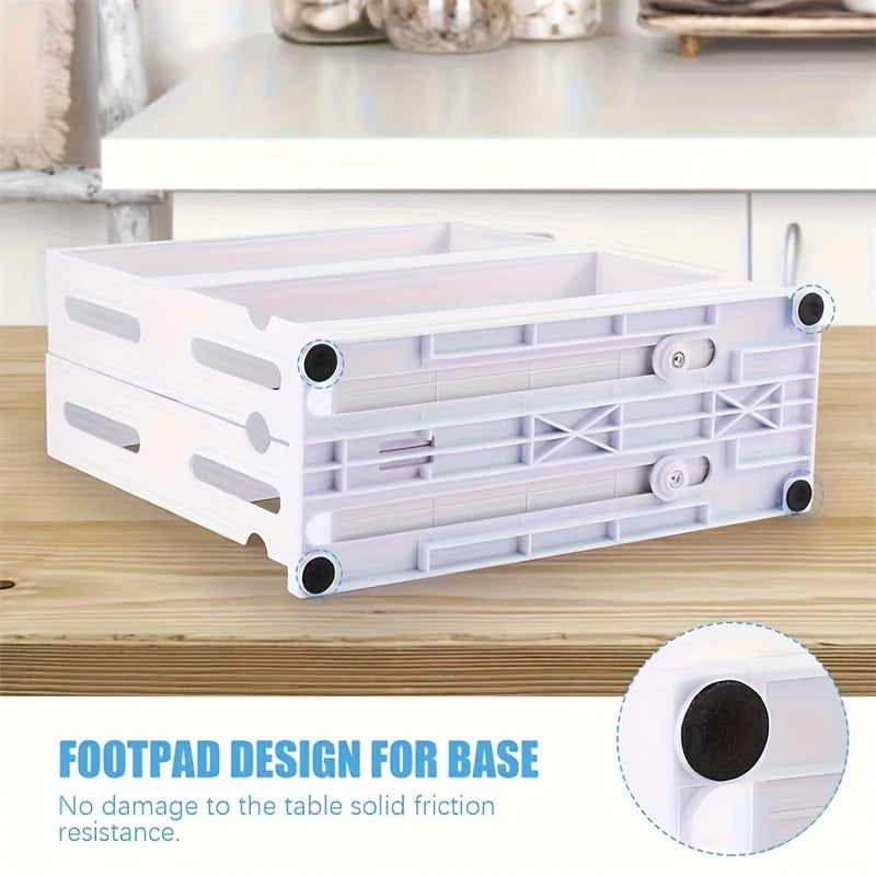 Armario giratorio multifuncional con bandeja de temporada de doble capa para organización de cocina