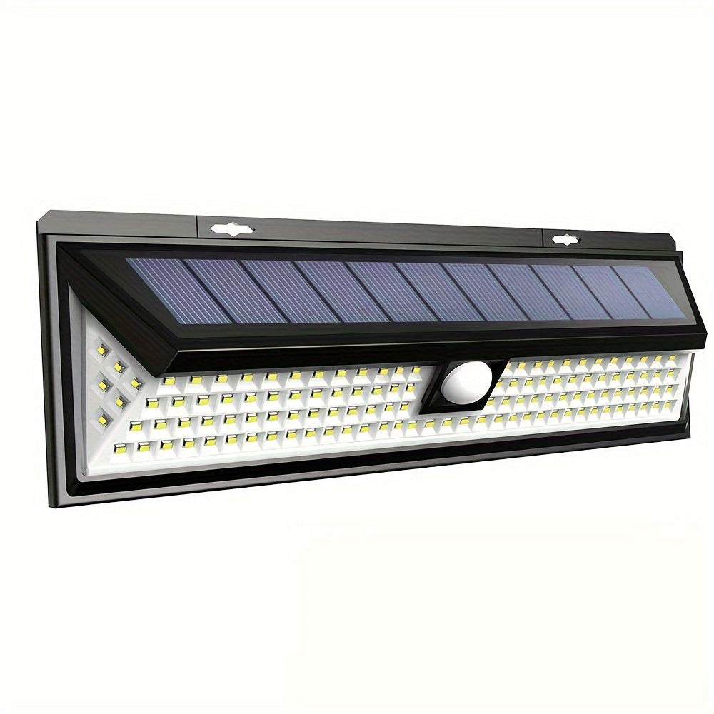 Outdoor Solar Wall Light with 118 LEDs Motion Sensor Waterproof Garden Fence Yard Garage Security