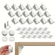 Set of 4 Babyproof Magnetic Cabinet Locks for Child Safety with Adhesive Installation