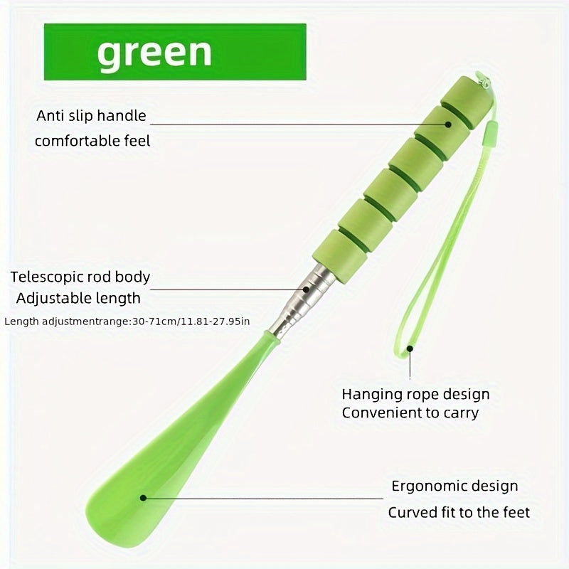 Adjustable Stainless Steel Shoe Puller for Elderly and Disabled 29.97-70.87cm