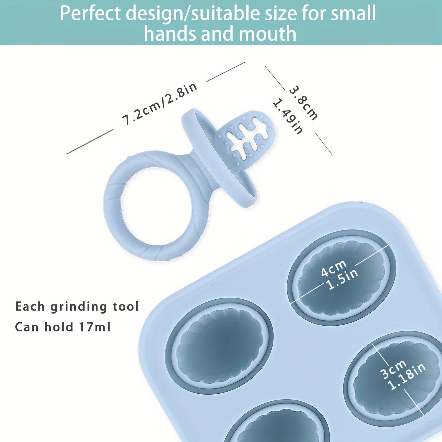 Silicone Popsicle Mold for Homemade Ice Cream and Frozen Treats with 4 Holes