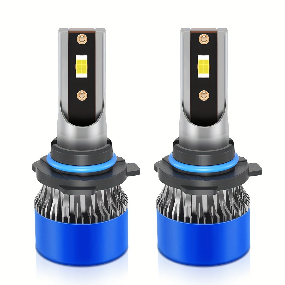 2pcs LED Car Headlights 6000K White 75000LM 200W High Low Beam Fog Lights