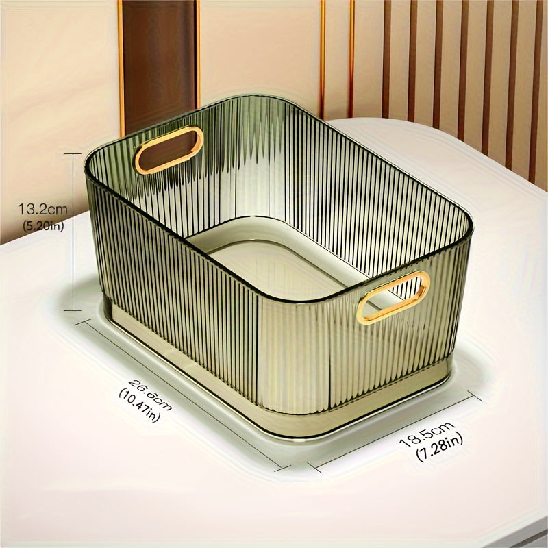 Desk Organizer Drawer Storage Box Transparent Plastic Makeup Bathroom Partition Dressing Table Container