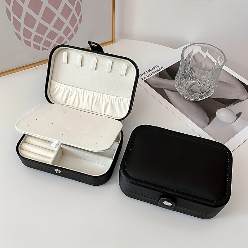 Large Capacity 2-Layer Jewelry Organizer with Lock for Earrings Necklaces Bracelets