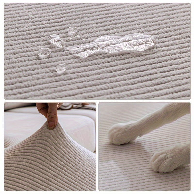 Эластичный чехол на диван, цельный, противоскользящий, подходит для всех сезонов, современный дизайн для гостиной, офиса, декора