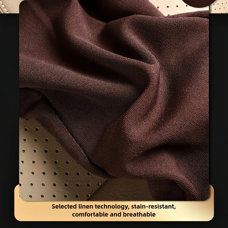 Universal Fit Car Armrest Cover Elastic Dustproof Wear-Resistant Seat Protector Black Grey Beige