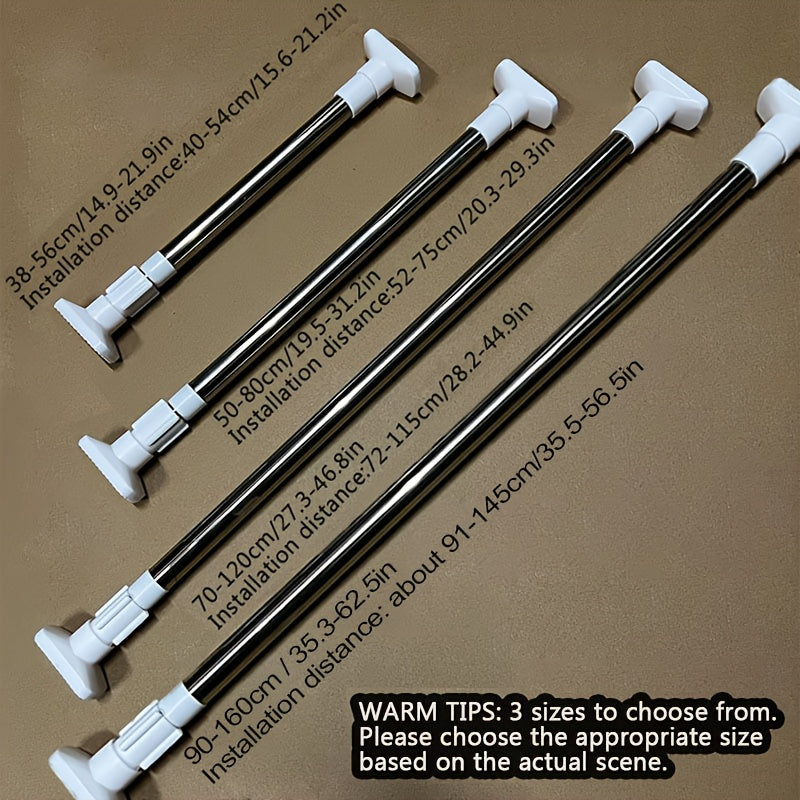 Teshiksiz teleskopik dush pardasi qutisi, metallik almashtirish, hammom va RV uchun