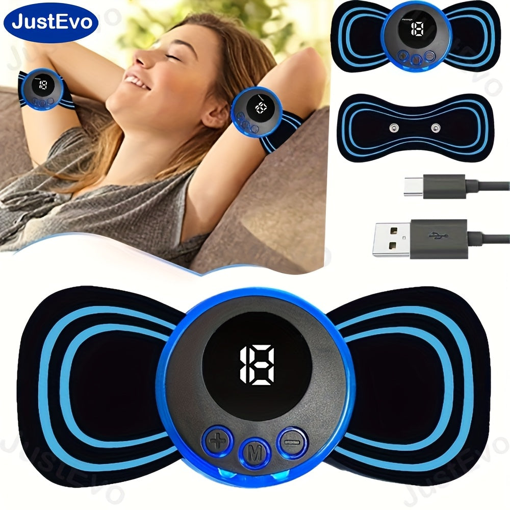 JustEvo EMS portativ mini massaj yamoq, EMS to'liq tana massaj yamoq va cho'ntak massaj yamoqi fitness massaji uchun maxsus ishlab chiqilgan, uy sport zallari, sayohat yoki ofis uchun mukammal.