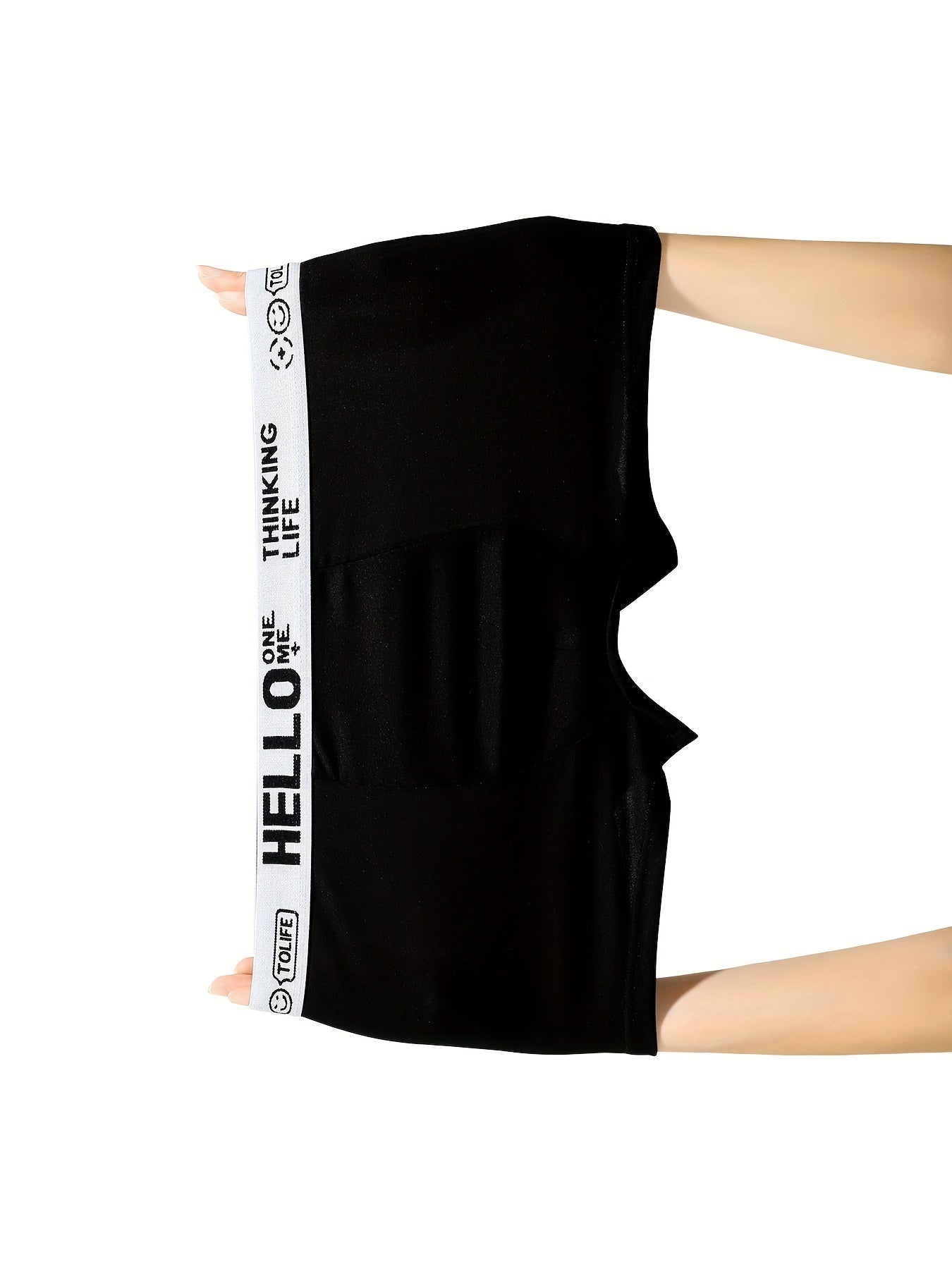 Men's Black Boxer Briefs 4-Pack Breathable Polyester Stretch Comfortable Fit