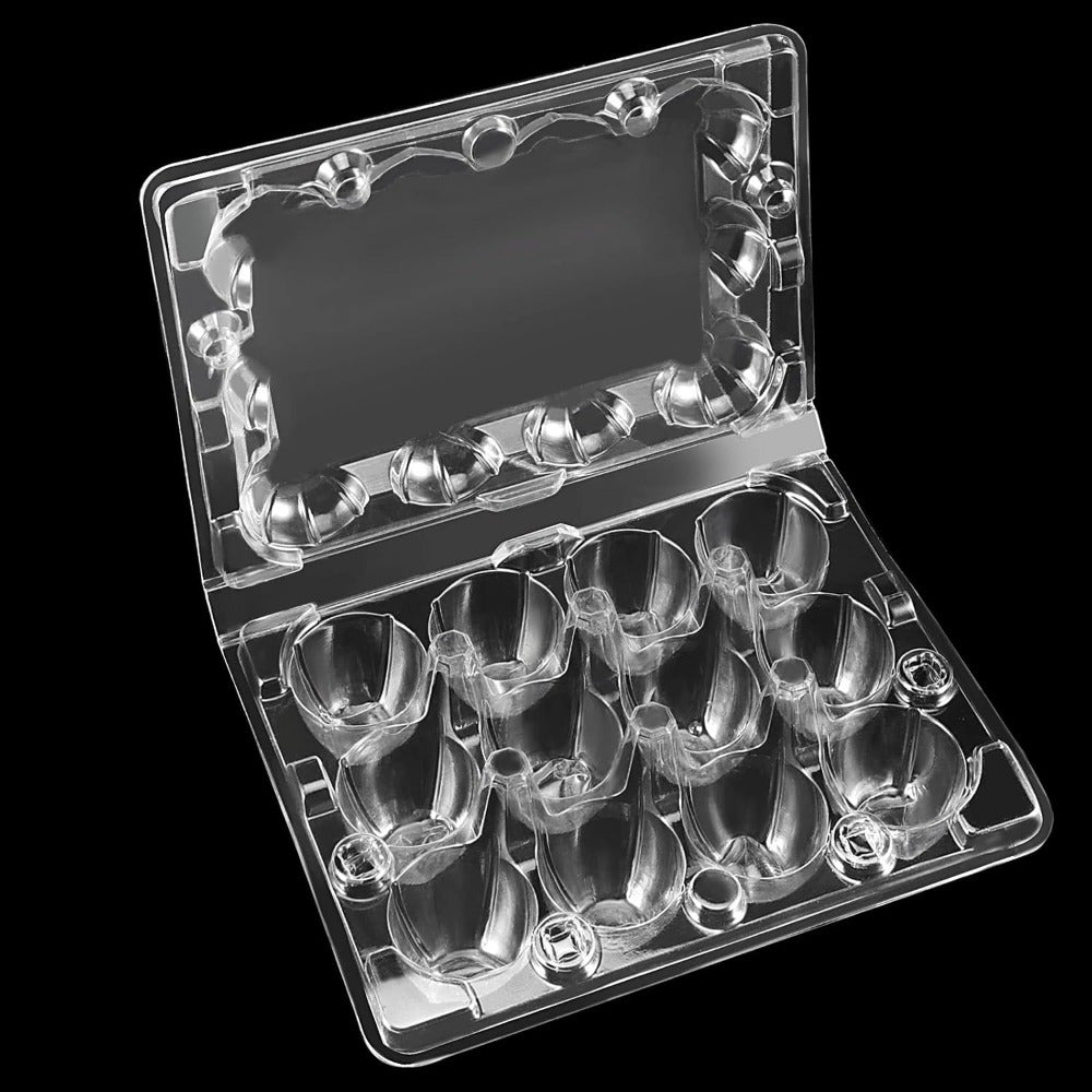 25 штук прозрачных пластиковых ящиков для перепелиных яиц с крышками для мелких яиц