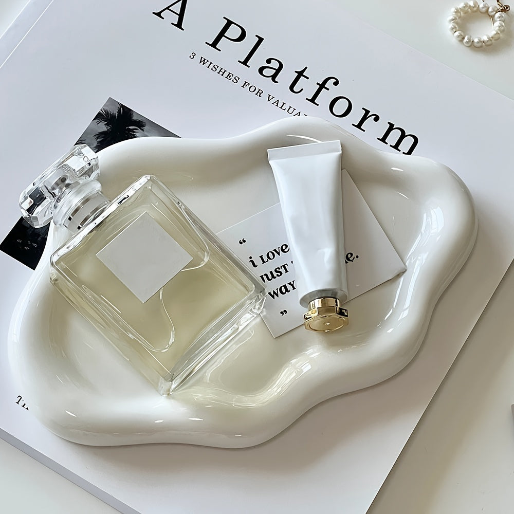 Ceramic Jewelry Tray for Storage Keys Perfume and Decorations at Entrance