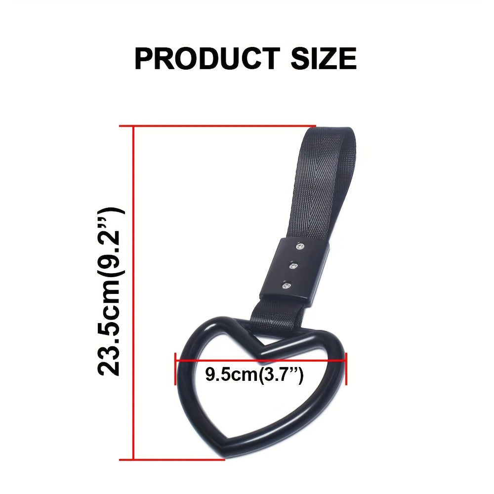 Universal Car Tow Rope Heart Ring Handle Strap Decoration