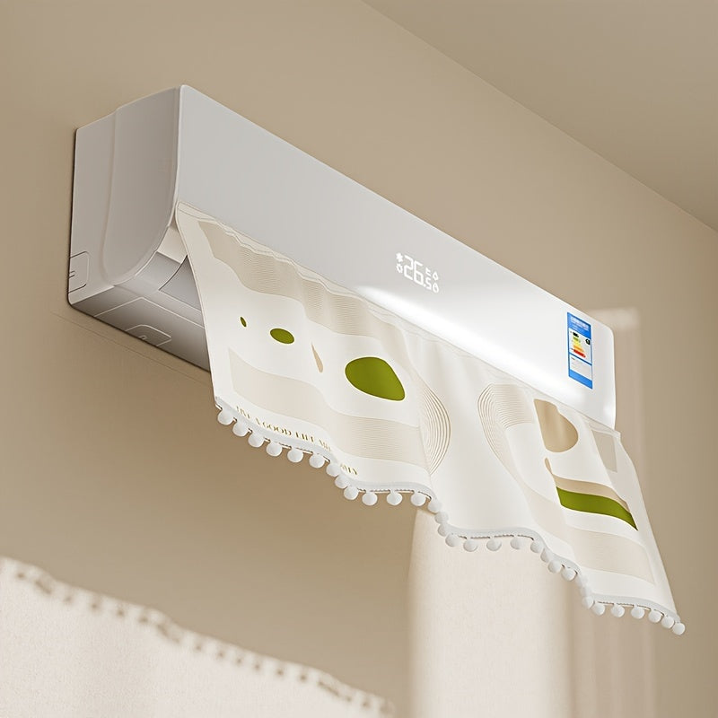 Escudo de deflector de aire acondicionado universal con cortina de tela