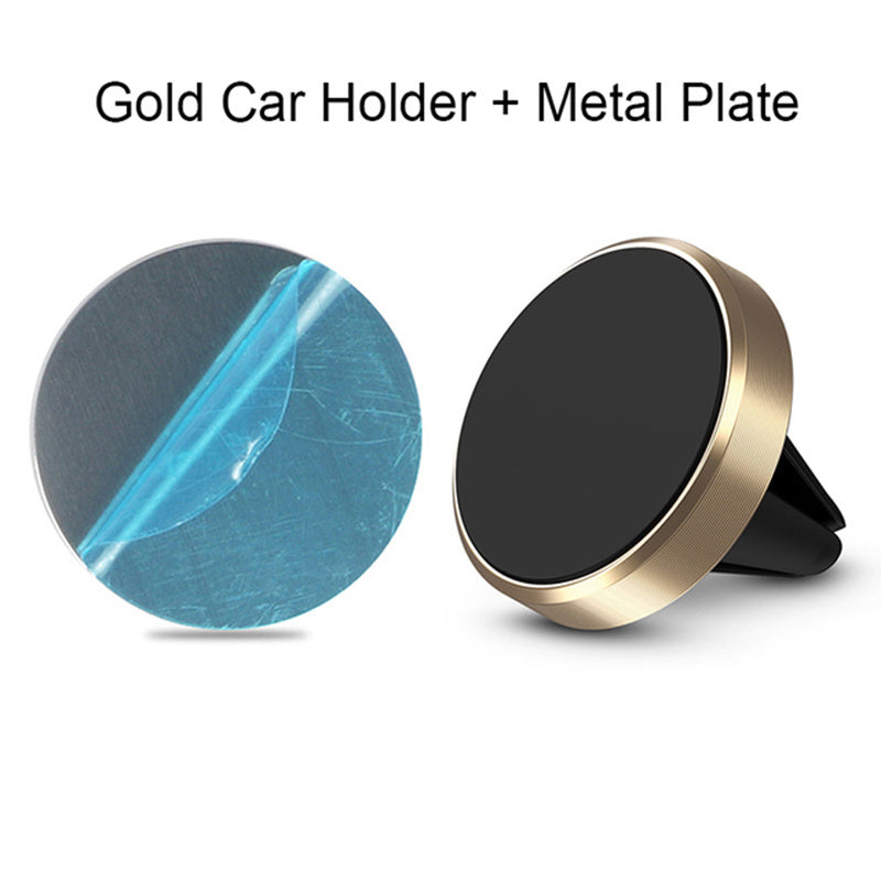 Universal Round Magnetic Car Phone Holder for Dashboard and Air Vent