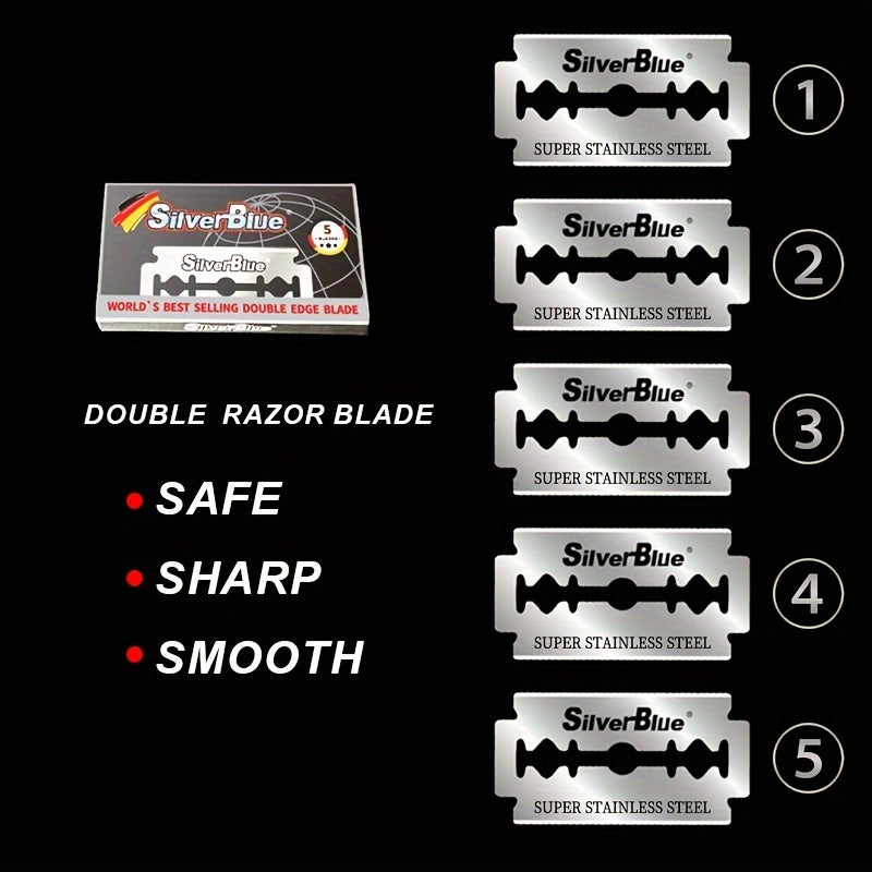 Men Women Double-Sided Stainless Steel Razor Blades 5/10/20 Pcs Sharp Comfortable