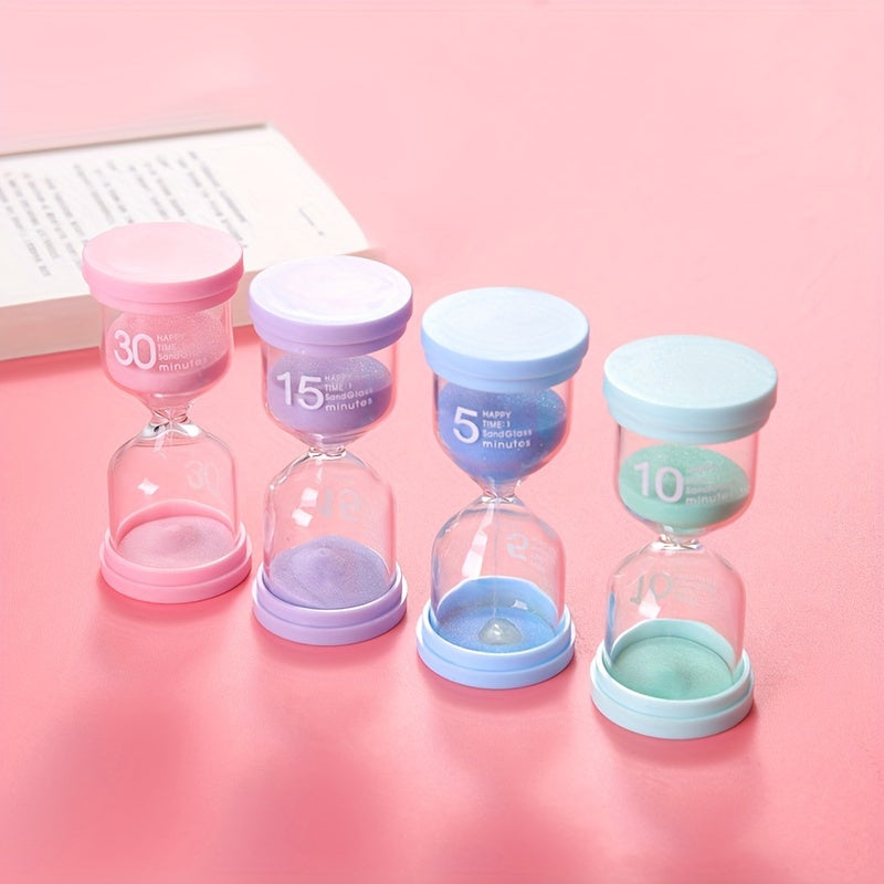 Vibrant Glass Sand Timer Set 5-30 Minutes for Games Classroom Home Office Decor