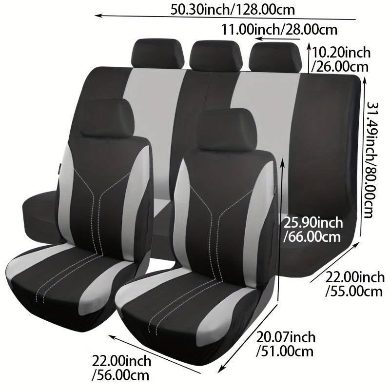 Women Universal Car Seat Covers Set, 9-Piece Auto Cushion Protectors