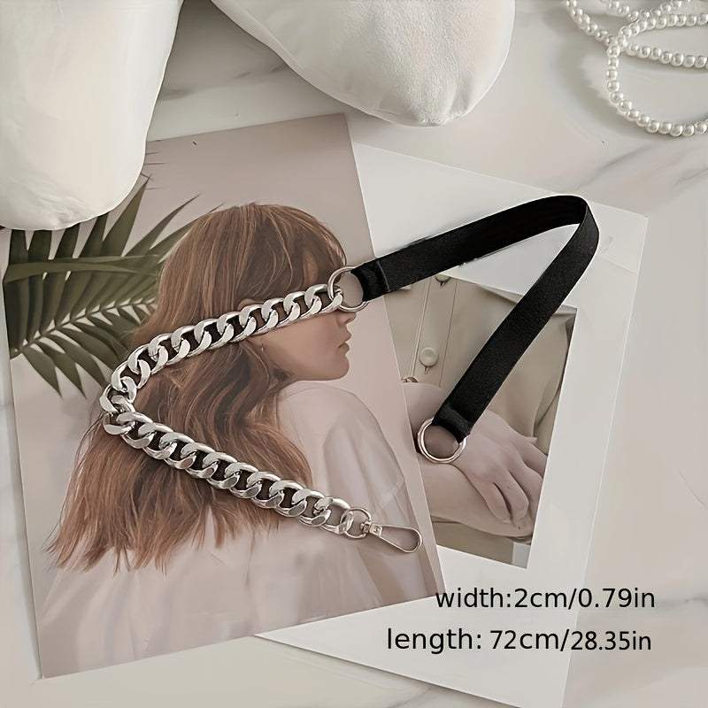 Ayollar uchun belbog' va oltin zanjir, kiyingan liboslar uchun zamonaviy aksessuar