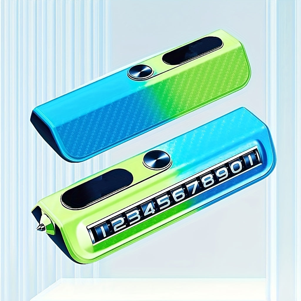 ABS Car Parking Number Plate with Safety Hammer and Mobile Phone Window Breaker Universal Fit