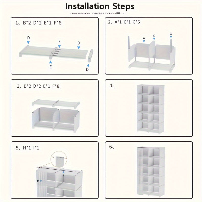 Metal Multi-Layer Storage Organizer with Dustproof Shelves for Bedrooms Dorms and Classrooms