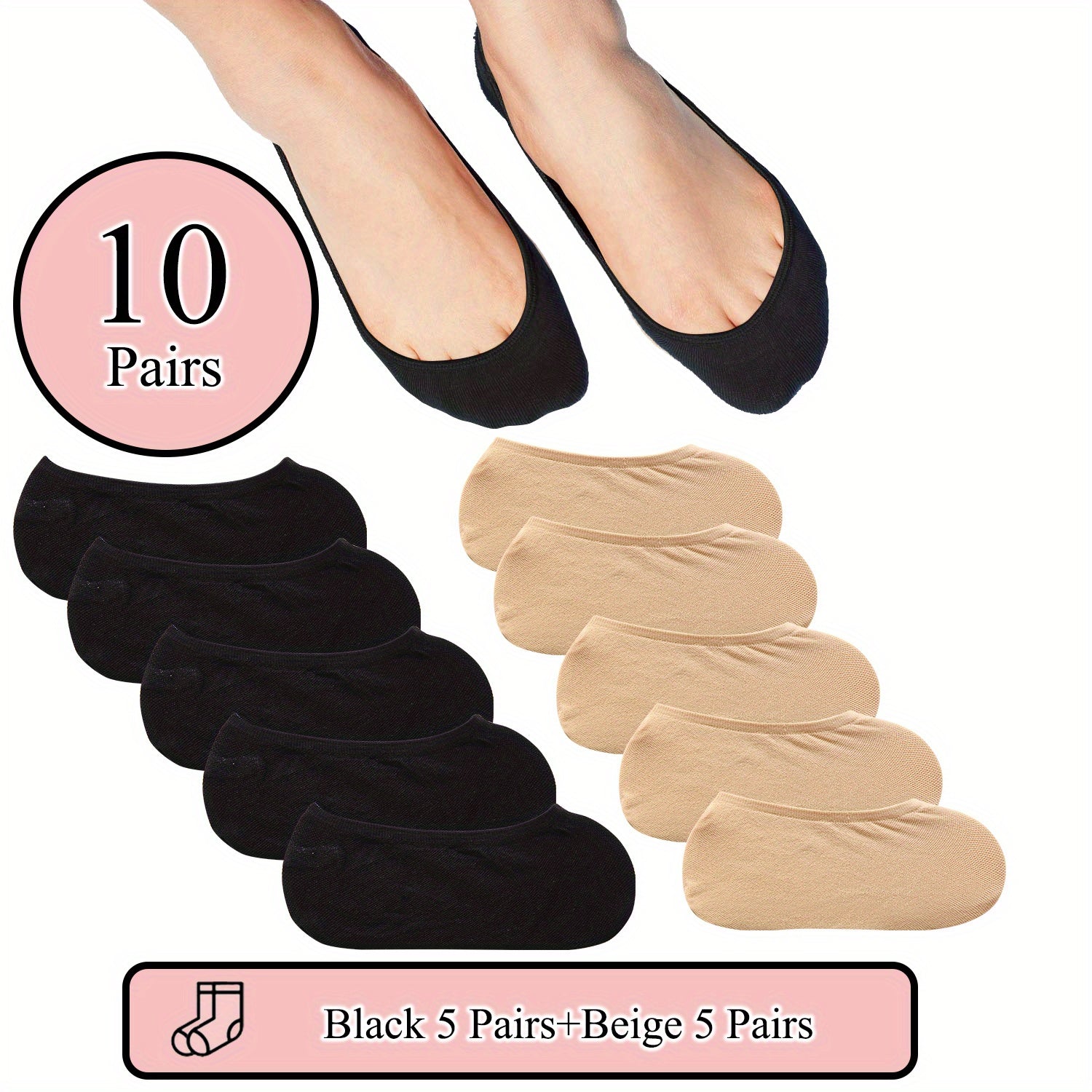 Breathable Candy-Colored Knit Boat Socks for Men and Women 5/10/15 Pairs