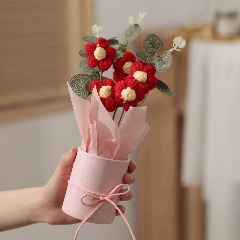 Fleece Tulip Gift Bag for Birthdays and Holidays Decorative Spring Home Decor