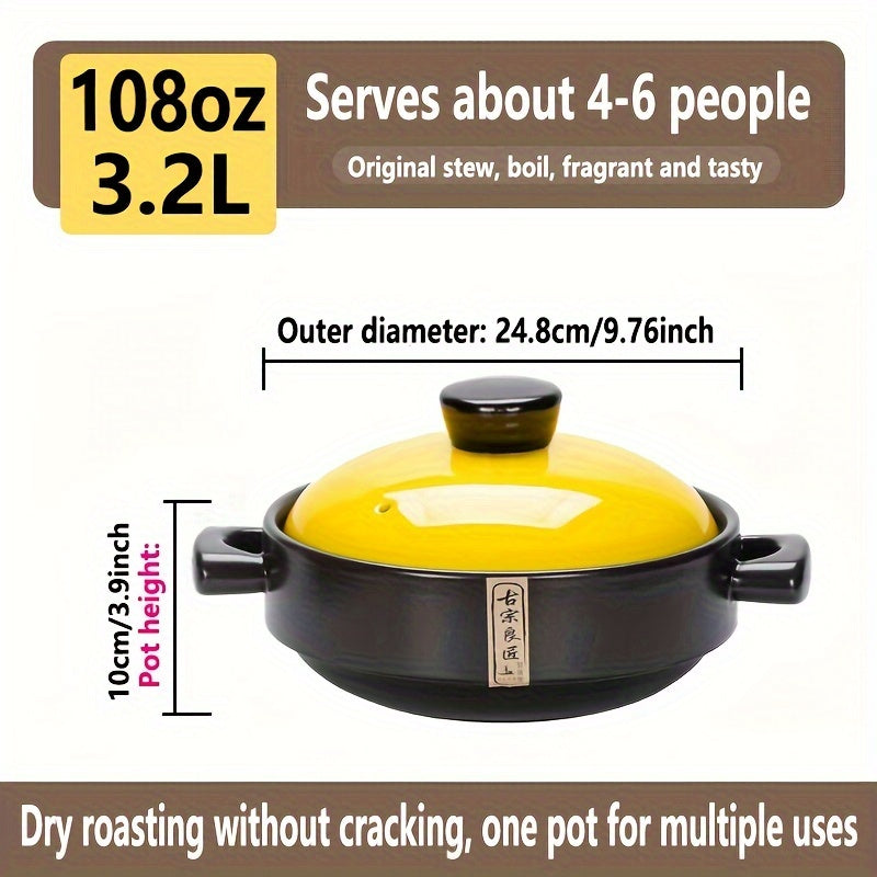 BLX GREEN 108oz Keramika To'siq Qopqog'i bilan Non-Stick, Yuqori Haroratga Bardoshli va Tozalash Oson. Qovurish va Qaynatish uchun Mukammal, Uy va Tijorat Oshxonalari uchun Mustahkam.