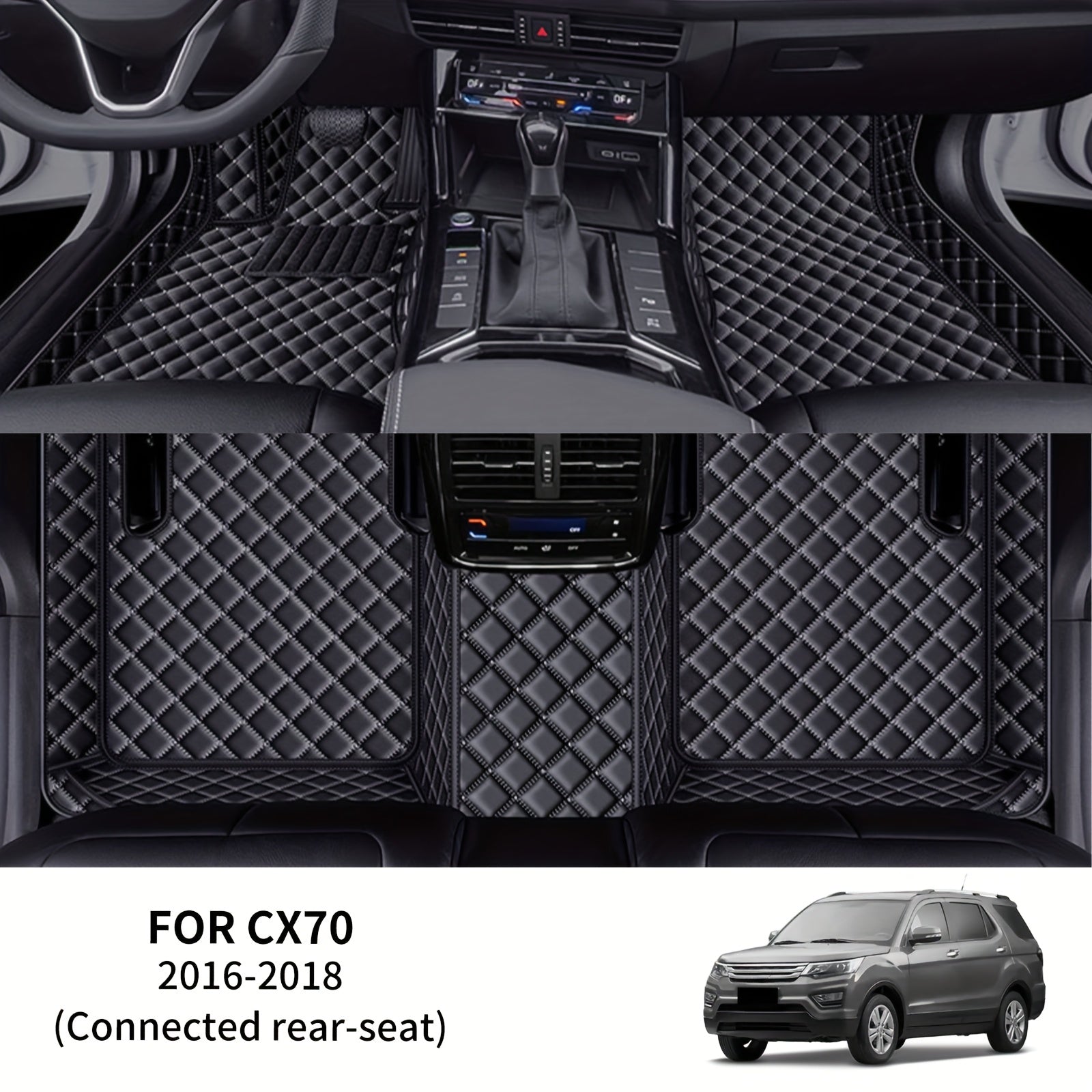 SUV Floor Mat Faux Leather Waterproof Dustproof All-Weather Fit