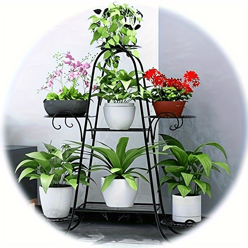 Waterproof Metal Multi-Layer Flower Stand for Patio Indoor Outdoor Large