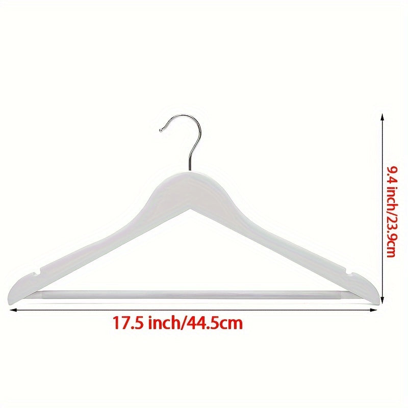 Juego de 10/20 perchas de madera antideslizantes con ranuras para armarios y almacenamiento en armario
